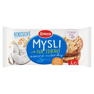 Emco Mysli na Zdraví Ovesné sušenky kokosové 60g
