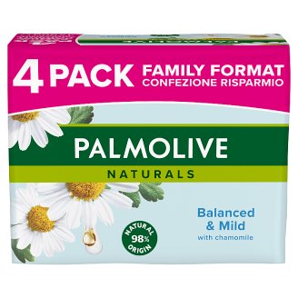 Palmolive Naturals Balanced & Mild tuhé mýdlo 4 x 90g