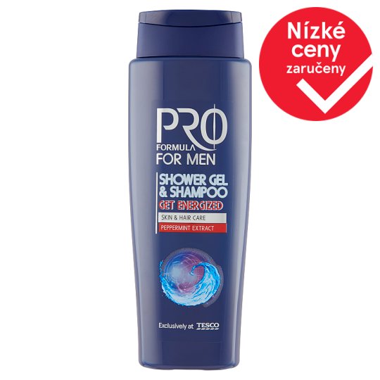 Tesco Pro Formula For Men sprchový gel a šampón Get Energized 400ml