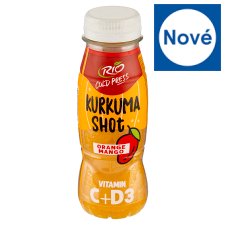 Rio Cold Press Nápoj s pomerančovou šťávou s mangem, zázvorem, kurkumou 180ml