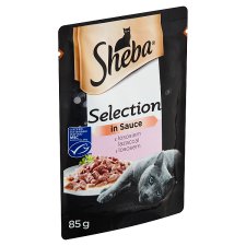 Sheba Selection in Sauce kompletní mokré krmivo pro dospělé kočky s lososem 85g