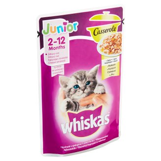Whiskas Junior Casserole dušené šťavnaté kousky v želé s kuřecím 85g