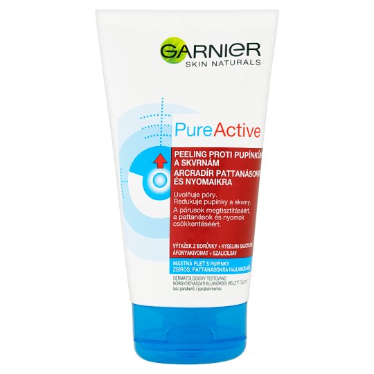 Garnier Skin Naturals Pure Active peeling proti pupínkům a skvrnám 150ml