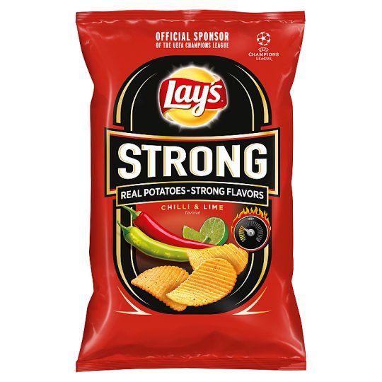 Lay's Strong Smažené bramborové lupínky s příchutí chilli a limetky 130g