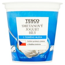 Tesco Smetanový jogurt bílý 150g