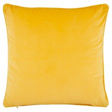 Tesco Velurový polštář žlutý
