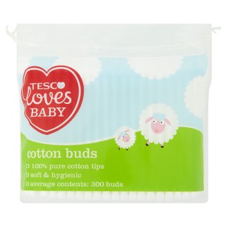 Tesco Loves Baby Hygienické vatové tyčinky 300 ks