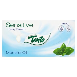 Tento Sensitive Easy Breath Menthol Oil kapesníčky 3 vrstvé 70 ks