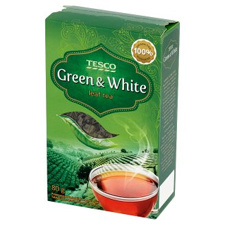 Tesco Zelený a bílý sypaný čaj 80g