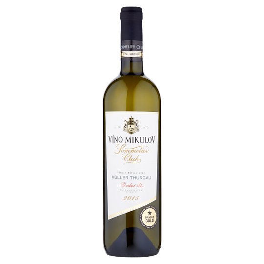 Víno Mikulov Sommelier Club Müller Thurgau víno s přívlastkem pozdní sběr suché bílé 0,75l