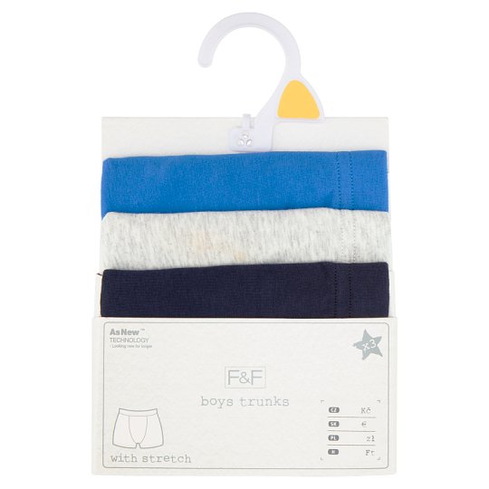 image 1 of F&F Boys' Blue Boxers 3 pcs in Pack, 6-7 Years, Blue