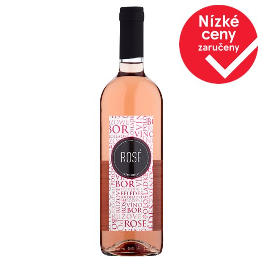 Víno růžové polosladké 750ml