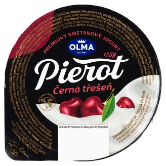Olma Pierot Smetanový jogurt na černých třešních 175g