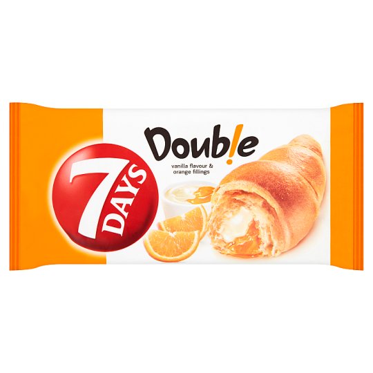 7 Days Double Croissant s náplní s vanilkovou příchutí a pomerančovou náplní 60g