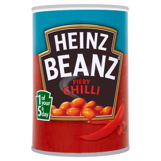 Heinz Fiery chilli bílé fazole v rajčatové omáčce 390g
