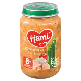 Hami masozeleninový příkrm Rýže s tuňákem a cuketou od uk. 8. měsíce 200g