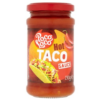 Poco Loco Taco hot rajčatová omáčka s cibulí, zelenými chili a jalapeño papričkami 230g