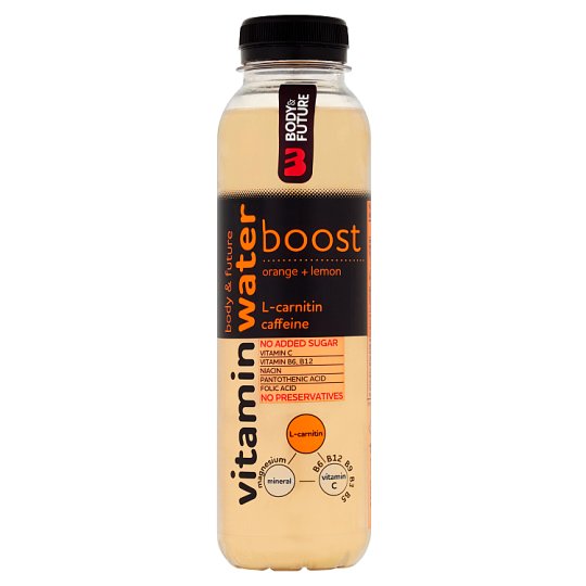 Body&Future Boost nesycená vitamínová voda pomeranč - citrón 400ml