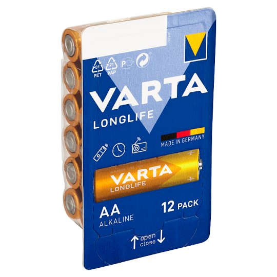 Varta Longlife AA Alkaline Batteries 12 pcs Tesco Groceries