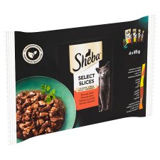 Sheba Select Slices šťavnatý výběr ve šťávě 4 x 85g (340g)