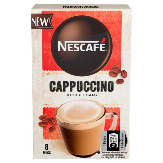 NESCAFÉ CLASSIC Cappuccino, instantní káva, 8 sáčků x 15g (120g)