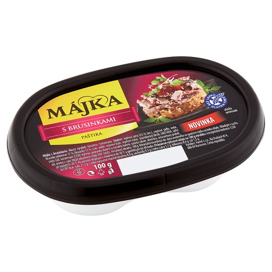 Májka Paštika s brusinkami 100g