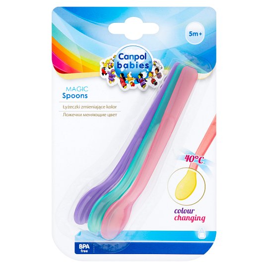 Canpol Babies Lžičky s tepelným senzorem 5m+