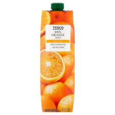 Tesco 100% pomerančová šťáva 1l