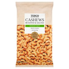 Tesco Cashews Crunchy Nuts Roasted & Salted 500g