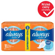 Always Ultra Hygienické Vložky Normal (V1) S Křidélky 20 ks