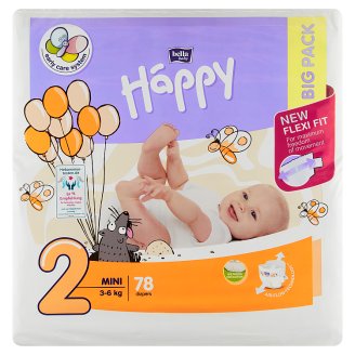Happy Mini Dětské plenky "2" á 78 ks