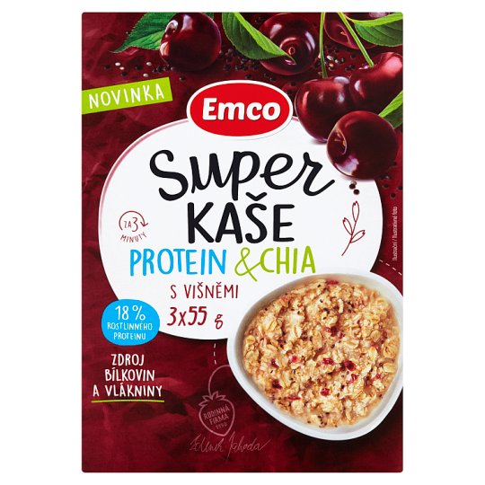 Emco Super Porridge Protein & Quinoa with Chocolate 3 x 55g