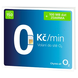 O2 Volání zdarma s kreditem 150 Kč + 100 MB zdarma
