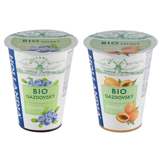 Hollandia Bio selský jogurt borůvky s kulturou BiFi 180g