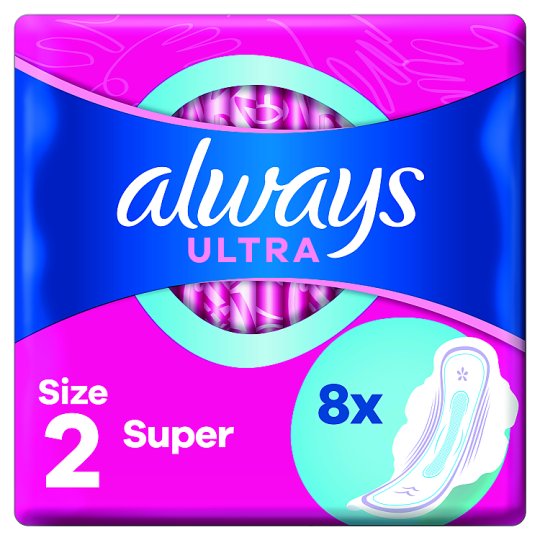 Always Ultra Long Vel. 2 Hygienické Vložky S Křidélky 8 ks