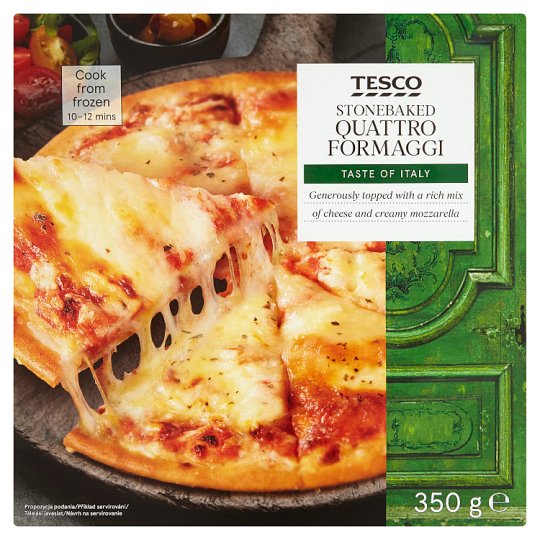 Tesco Stonebaked Quattro Formaggi pizza 350g