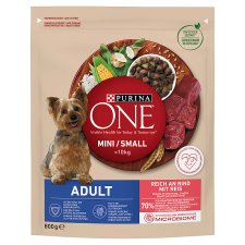 Purina ONE MINI/SMALL < 10kg Adult Bohaté na hovězí, s rýží 800g