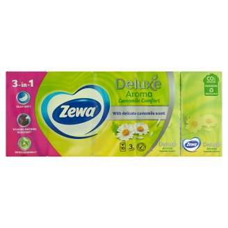 Zewa Deluxe Camomile papírové kapesníčky 10 x 10 ks