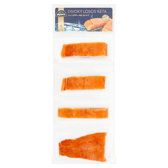 Mylord Premium Divoký losos keta porce z filetů s kůží, bez kostí 4 x 125g