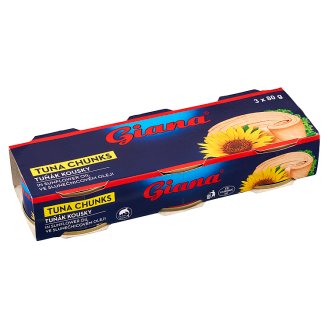 Giana Tuňák kousky ve slunečnicovém oleji 3 x 80g