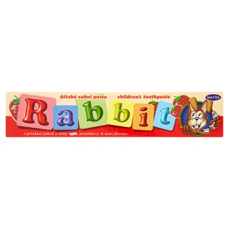 Mattes Rabbit dětská zubní pasta s příchutí jahod a máty 45g