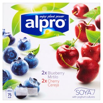 Alpro Fermentovaný sójový výrobek borůvka, třešeň 4 x 125g