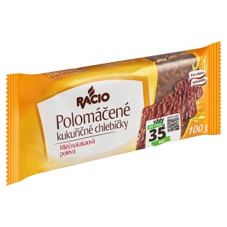 Racio Polomáčené kukuřičné chlebíčky s mléčnokakaovou polevou 100g