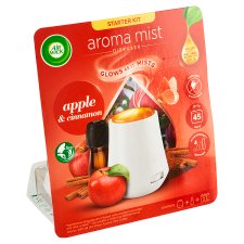 Air Wick Aroma Mist difuzér + náplň pro aroma difuzér hřejivá vůně skořice a jablka 20ml