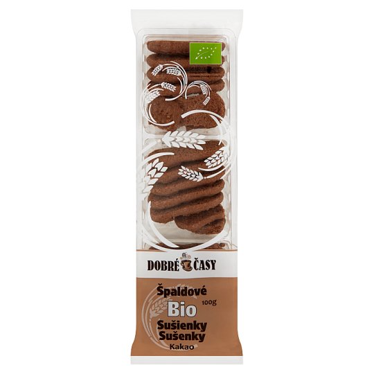 Dobré Časy Špaldové bio sušenky kakao 100g