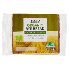 Tesco Organic Bio celozrnný žitný chléb 250g