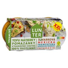 Lunter Tofu pomazánka šqvarková, mexická, francouzská drožďová a tataráčik 4 x 75g (300g)