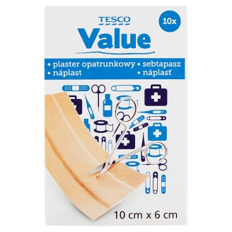 Tesco Value náplast 10cm x 6cm