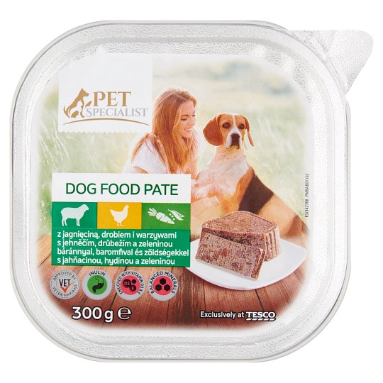Tesco Pet Specialist Paštika s jehněčím, drůbežím a zeleninou 300g