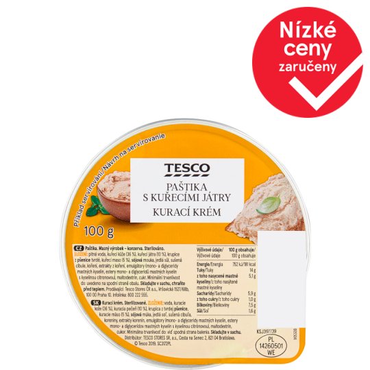 Tesco Pate with Chicken Liver 100g - Tesco Groceries